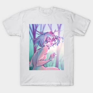 Deer Girl Art T-Shirt